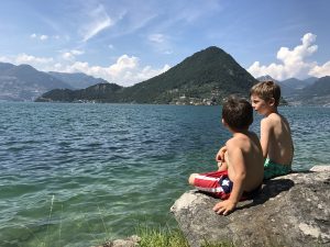 iseo lake with kids